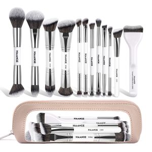MAANGE Wholesale Custom logo OEM&ODM 12PCS Double-ended Makeup Brushes Set Facial Professional Makeup Brushes Set