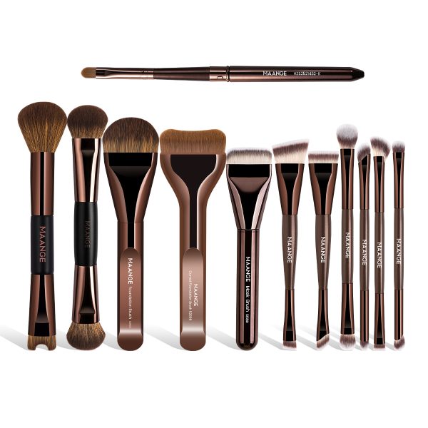 MAANGE Wholesale 12pcs Makeup Brushes Set Foundation Powder Blending Eyeshadow Blush Professional Makeup Brushes Set