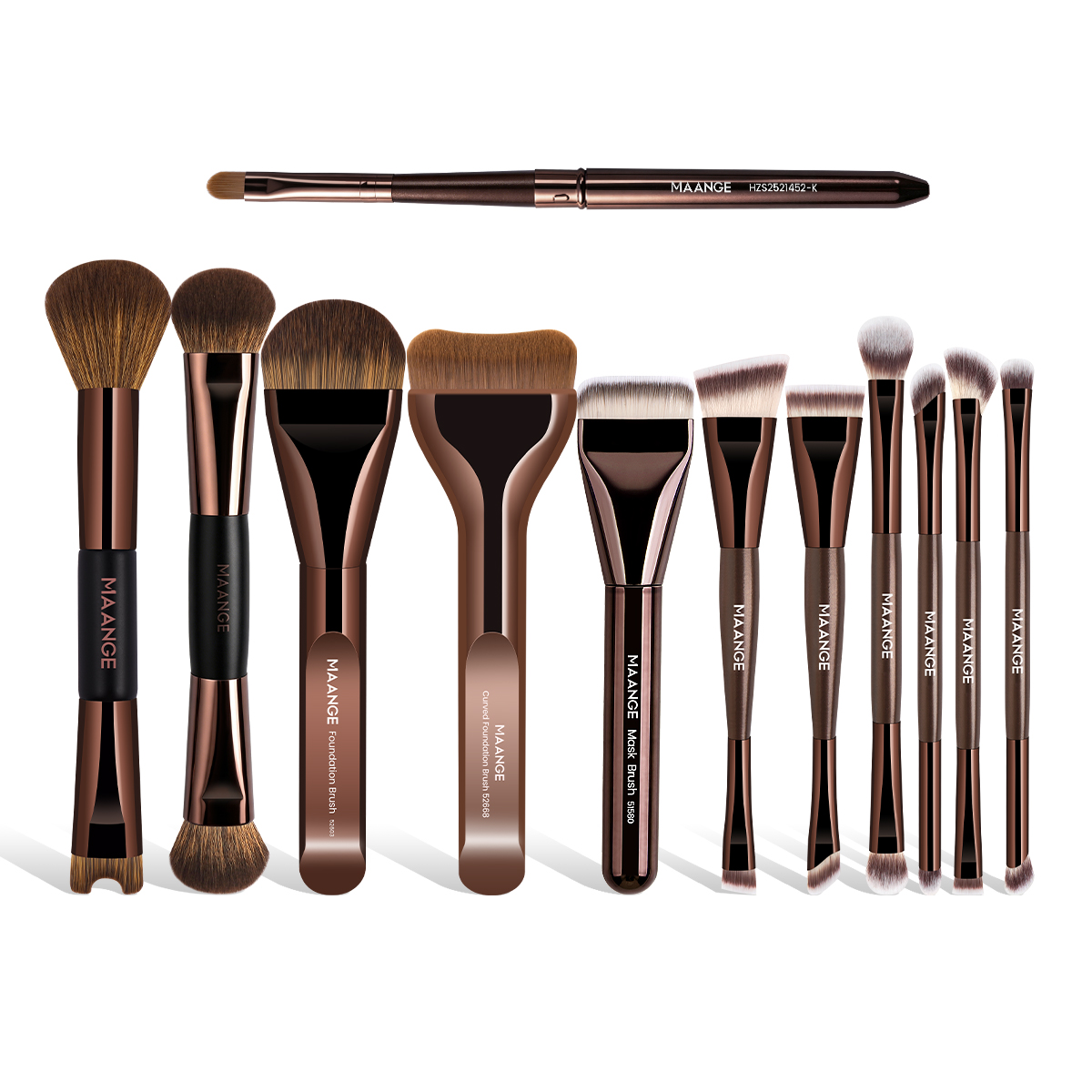 MAANGE Wholesale 12pcs Makeup Brushes Set Foundation Powder Blending Eyeshadow Blush Professional Makeup Brushes Set - 图片 1