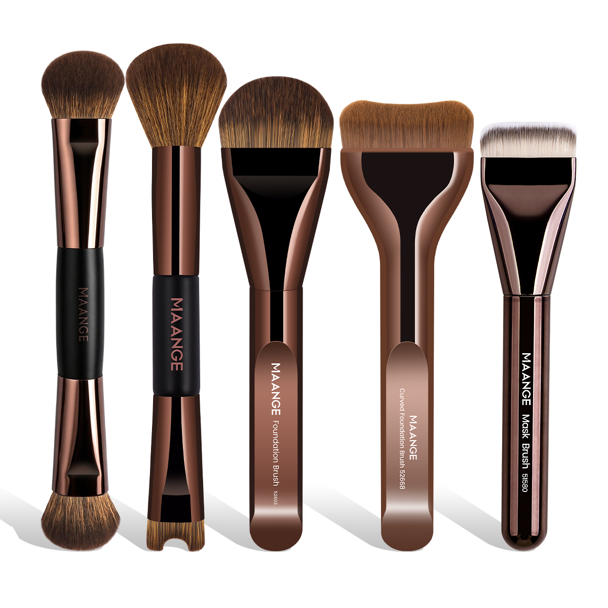 MAANGE Professional 5PCS Makeup Brush Set Foundation Contour Loose Powder  Makeup Brushes Makeup Brush Set - 图片 1