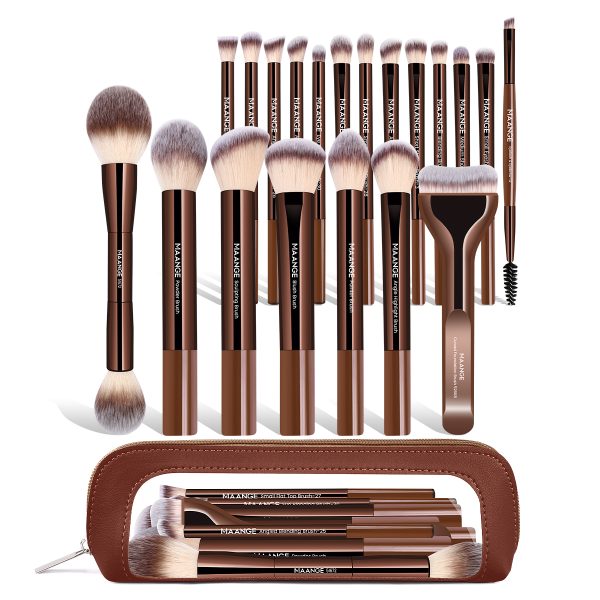MAANGE High Quality 20PCS Makeup Brushes Powder Puff Blush Eyeshadow Foundation Professional Facial Makeup Brush Set