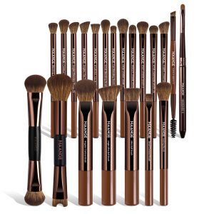 MAANGE 21PCS Professional Makeup Brushes Set Wholesale Customized Logo Eyeshadow Foundation Blush Facial Makeup Brush Set