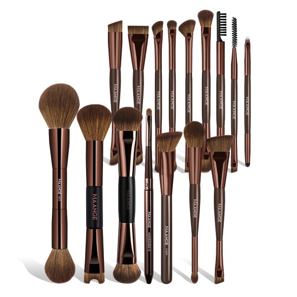 MAANGE16 Pcs Makeup Brush Custom logo OEM&ODM Eyeshadow Contour Concealer Blush Professional Makeup Brush Set