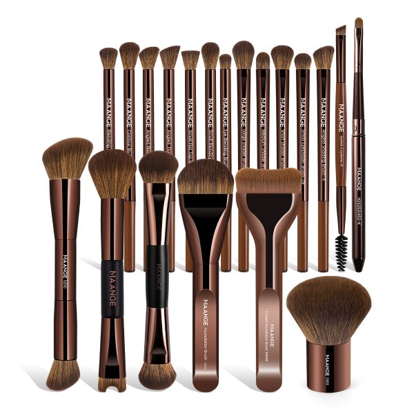 MAANGE Wholesale 20 Pieces Synthetic Hair Makeup Brush Set Daily Face Cosmetic Brush Professional Makeup Brushes Set
