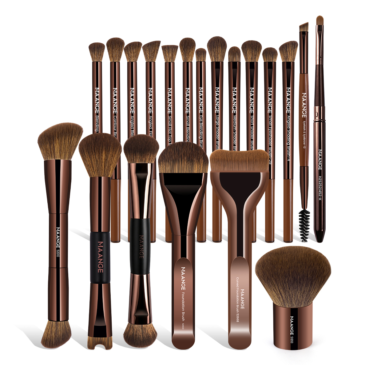MAANGE Wholesale 20 Pieces Synthetic Hair Makeup Brush Set Daily Face Cosmetic Brush Professional Makeup Brushes Set - 图片 1