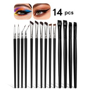 MAANGE Professional 14PCS Eyes Makeup Brush Set   Eyebrow Pencil Eyeliner Under-eye Shadow Nose Shadow Eyes Makeup Brush Set