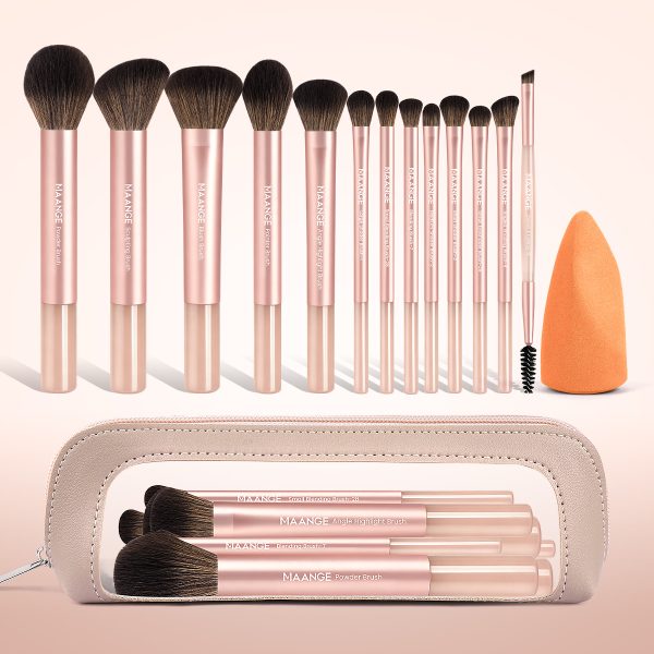 MAANGE Wholesale 13pcs Makeup Brushes 1PCS Powder Puff Foundation Blush Contouring Eyeshadow FacialProfessional Makeup Brush Kit