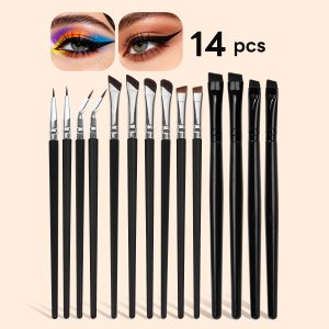 MAANGE Professional 14PCS Eyes Makeup Brush Set   Eyebrow Pencil Eyeliner Under-eye Shadow Nose Shadow Eyes Makeup Brush Set - 图片 2