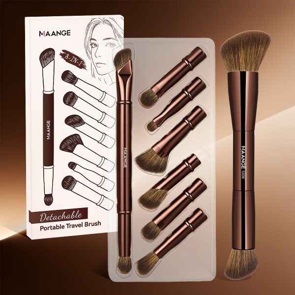 MAANGE Wholesale 8-in-1 Makeup Brush Custom OEM&ODM 8-in-1 Single Brush Multi-purpose Facial Professional Makeup Brush Set