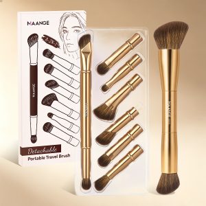 MAANGE New Arrival 8-in-1 Custom OEM&ODM 8-in-1 Single Makeup Brush High-quality Multi-purpose Professional Facial Makeup Brush - 图片 2