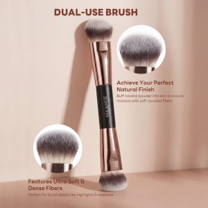 Custom Logo OEM&ODM Professional Makeup Brush Double Ended High Quality Single Makeup Loose Powder Foundation  Makeup Brushes - 图片 2