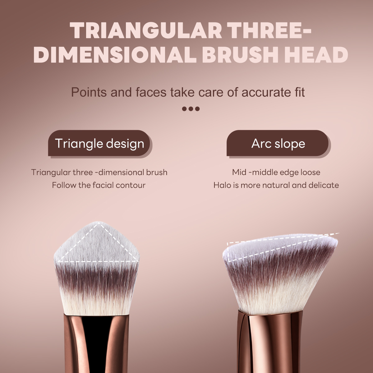 MAANGE Professional Makeup Brush Set 14PCS Makeup Brush Set Foundation Concealer Eyeshadow Loose Powder Blush Makeup Brush Set - 图片 3