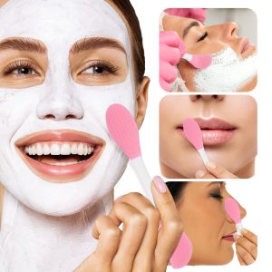 MAANGE  3pcs Makeup Brush 2PCS Powder Puff Silicone Facial Mask Brush Foundation Loose powder Professional Makeup Brush Set - 图片 2