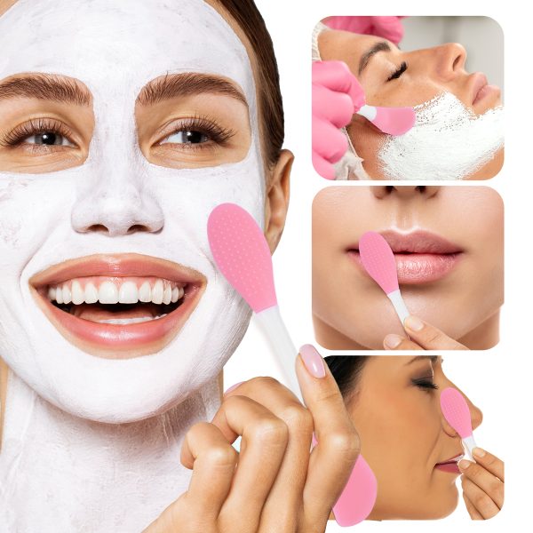 MAANGE  3pcs Makeup Brush 2PCS Powder Puff Silicone Facial Mask Brush Foundation Loose powder Professional Makeup Brush Set