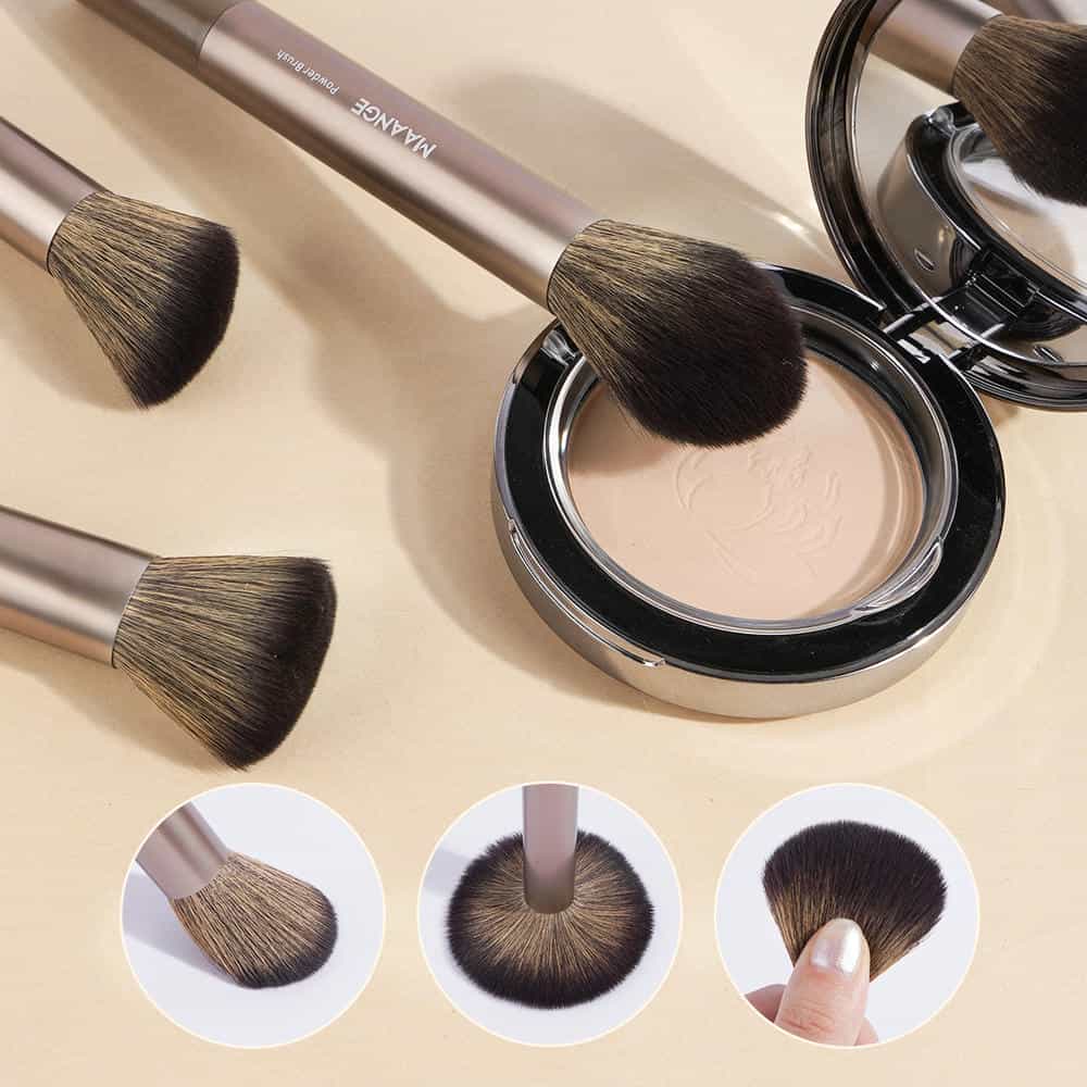 MAANGE Wholesale 13pcs Makeup Brushes 1PCS Powder Puff Foundation Blush Contouring Eyeshadow FacialProfessional Makeup Brush Set - 图片 7