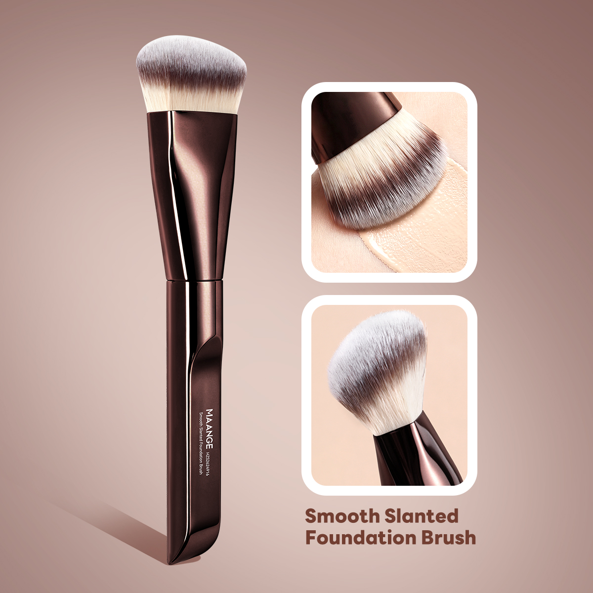 MAANGE Custom Logo OEM&ODM Professional Single Makeup Brush 1pcs Powder Puff Foundation Contour Facial Professional Makeup Brush - 图片 2