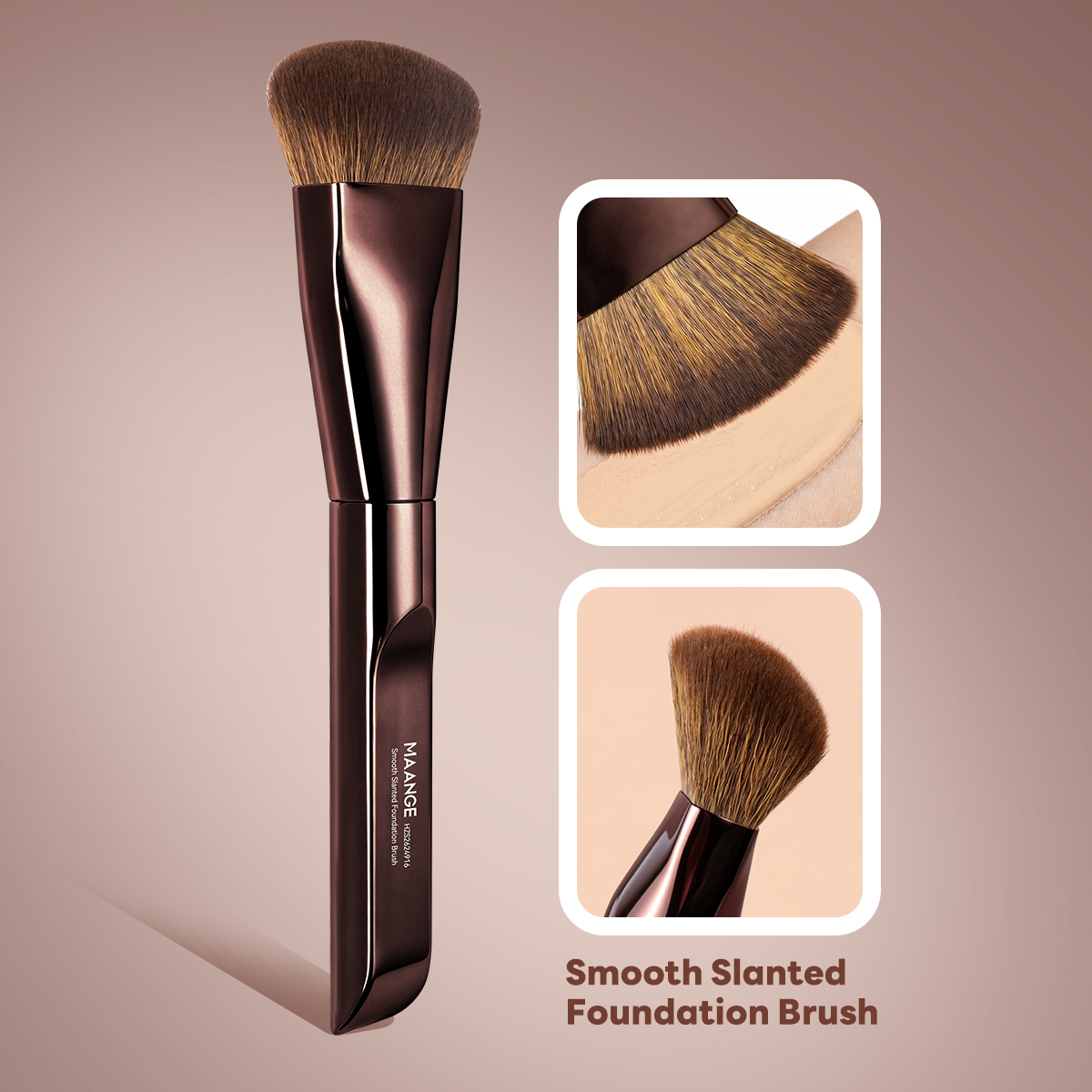 MAANGE Wholesale Custom Private Label Professional Single Makeup Brush 1pcs Powder Puff  Professional Foundation Makeup Brush - 图片 3