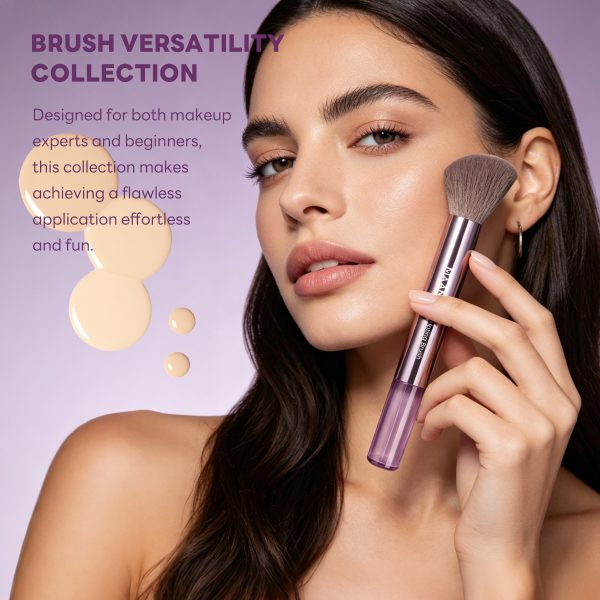 MAANGE Custom 13pcs Makeup Brushes 1PCS Powder Puff Foundation Blush Contouring Eyeshadow Facial Professional Makeup Brush Set