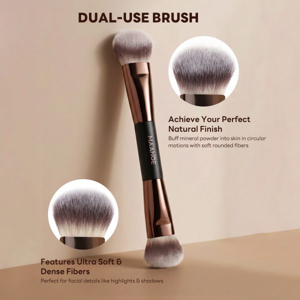 MAANGE Custom Logo OEM&ODM Makeup Brush Double Ended Single Makeup Loose Powder Foundation Professional Makeup Brushes