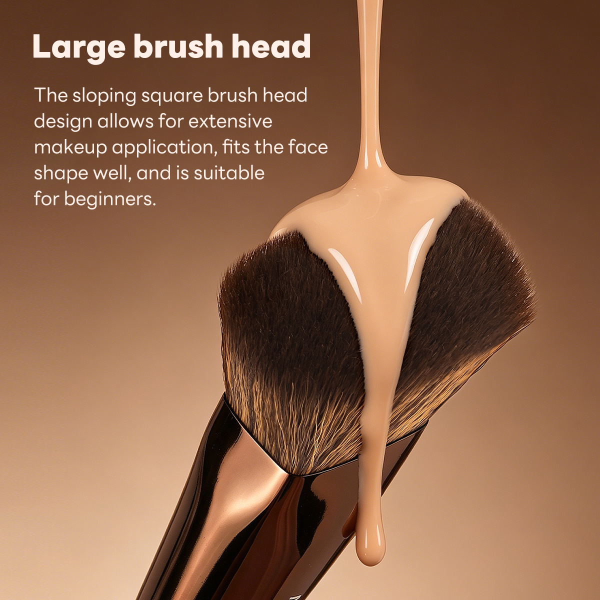 MAANGE Wholesale Private Label Single Makeup Brush  Foundation Loose Powder Blush Professional Foundation Makeup Brush - 图片 3