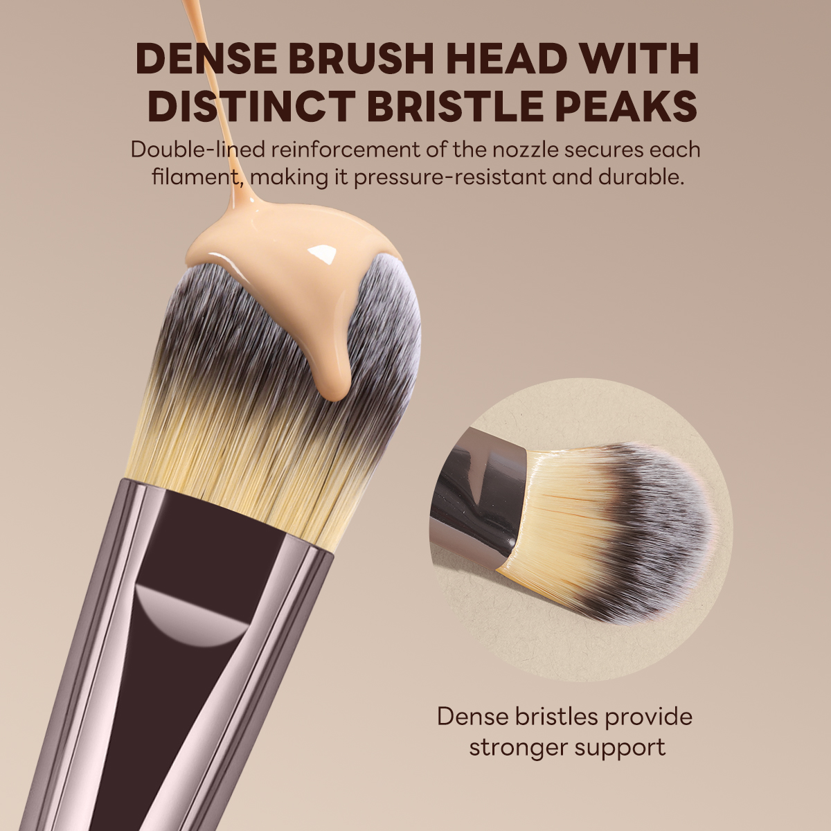 MAANGE Custom Logo OEM&ODM Private Label Foundation Brush  Liquid Wholesale Professional Makeup Brushes - 图片 3