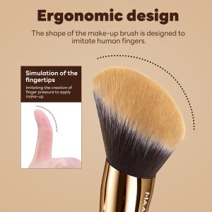 MAANGE  Wholesale Private Label Single Makeup Brush Loose Powder Liquid Flat Foundation Blush Brush Professional Makeup Brush - 图片 3