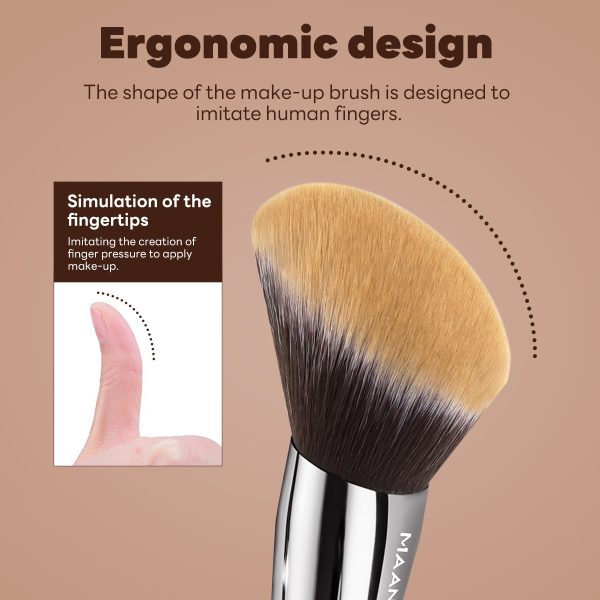 MAANGE  Wholesale Custom Single Makeup Brush Loose Powder Liquid Flat Foundation Brush Professional Makeup Brush