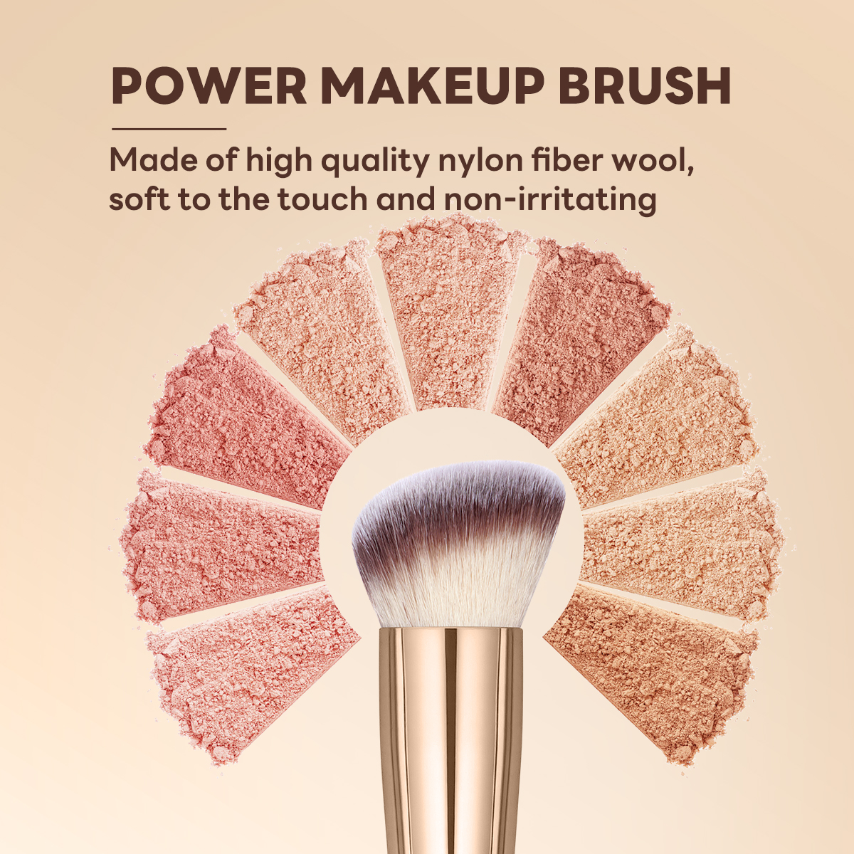 MAANGE Professional 5PCS Makeup Brush Set Foundation Loose Powder Blush Makeup Brushes Facial Makeup Brush Kit - 图片 3