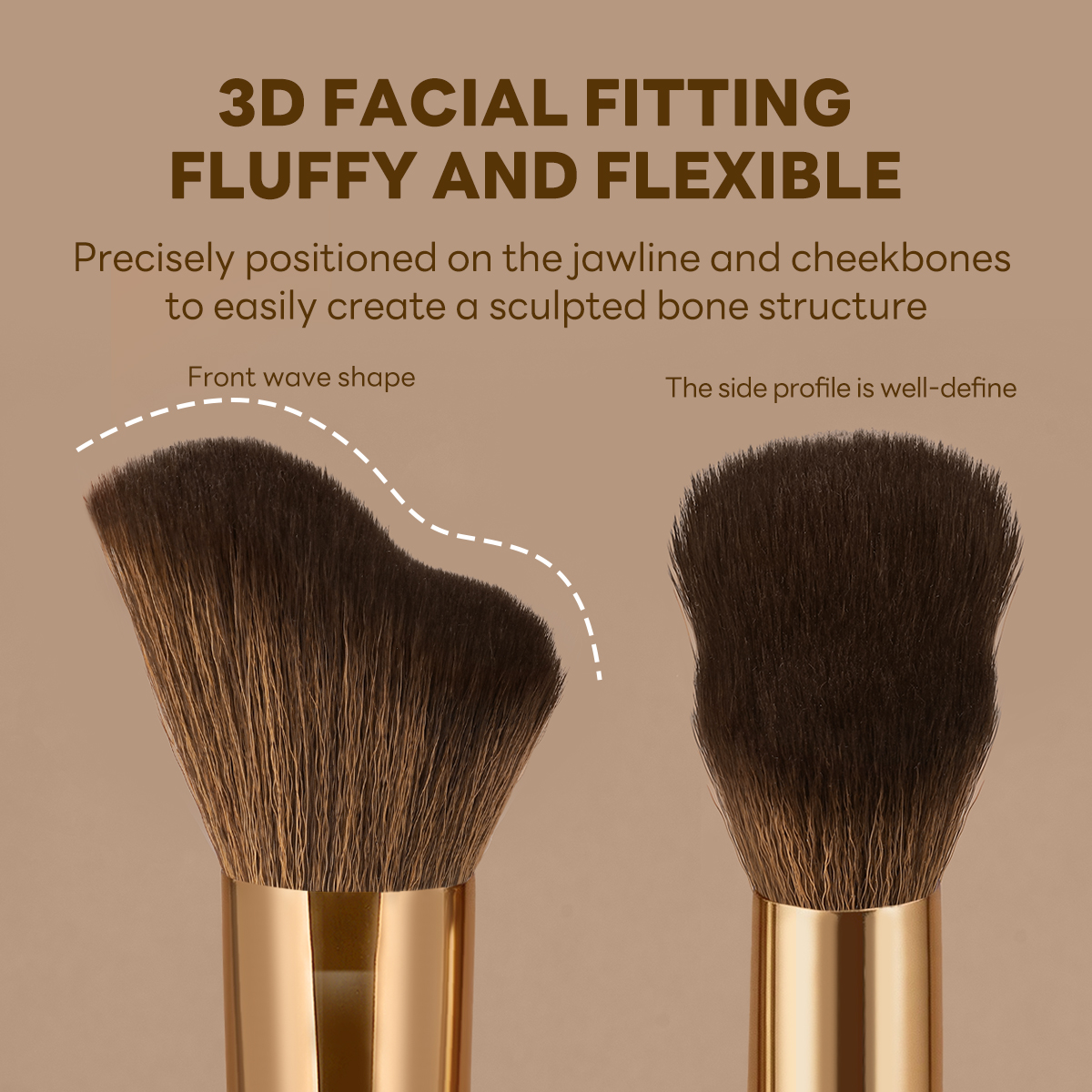 MAANGE Wholesale Professional Makeup Brush Custom  Private Label Single Brush Foundation Contour  Blush Loose Powder Brush - 图片 3