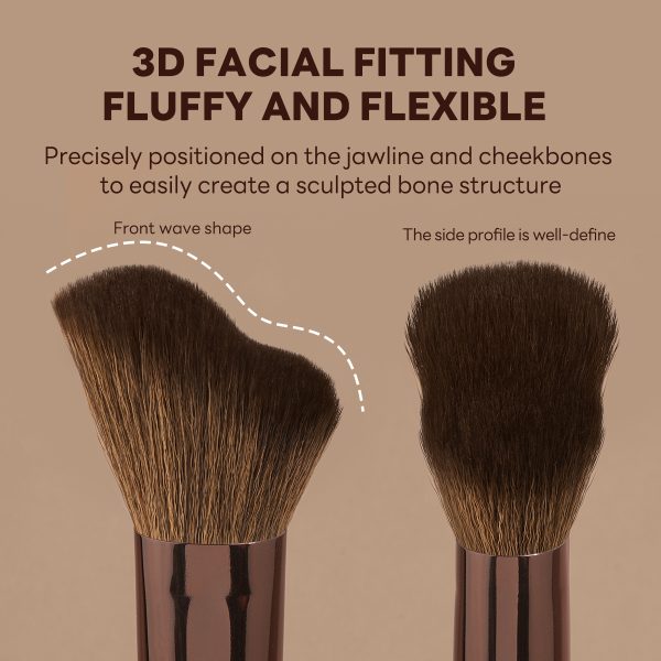 MAANGE Wholesale Custom OEM&ODM Single Brush Foundation Contour  Blush Loose Powder Brush 1PCS Professional Makeup Brush