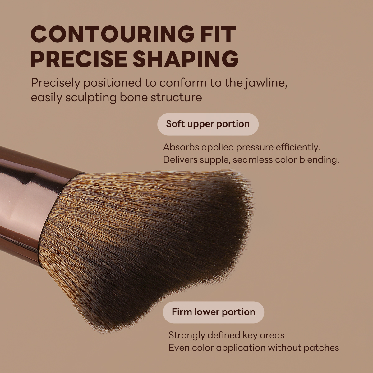 MAANGE Wholesale Custom OEM&ODM Single Brush Foundation Contour  Blush Loose Powder Brush 1PCS Professional Makeup Brush - 图片 4