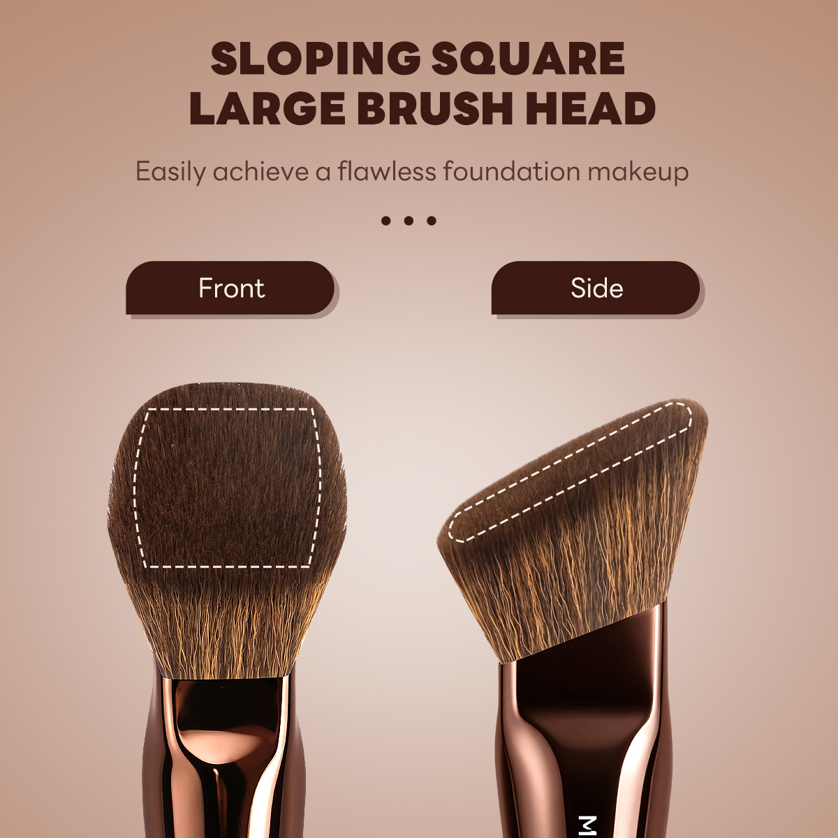 MAANGE Wholesale Private Label Single Makeup Brush  Foundation Loose Powder Blush Professional Foundation Makeup Brush - 图片 4
