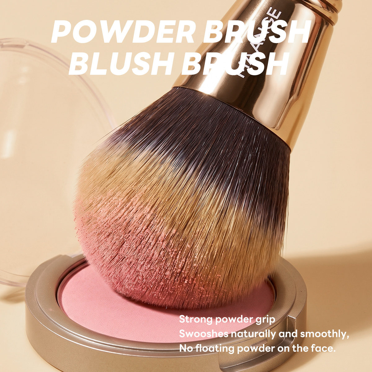 MAANGE  Wholesale Private Label Single Makeup Brush Loose Powder Liquid Flat Foundation Blush Brush Professional Makeup Brush - 图片 4