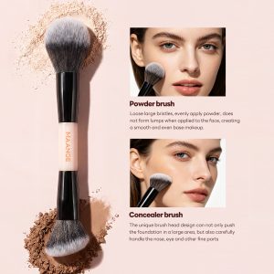 MAANGE Wholesale Custom logo OEM&ODM 12PCS Double-ended Makeup Brushes Set Facial Professional Makeup Brushes Set - 图片 4