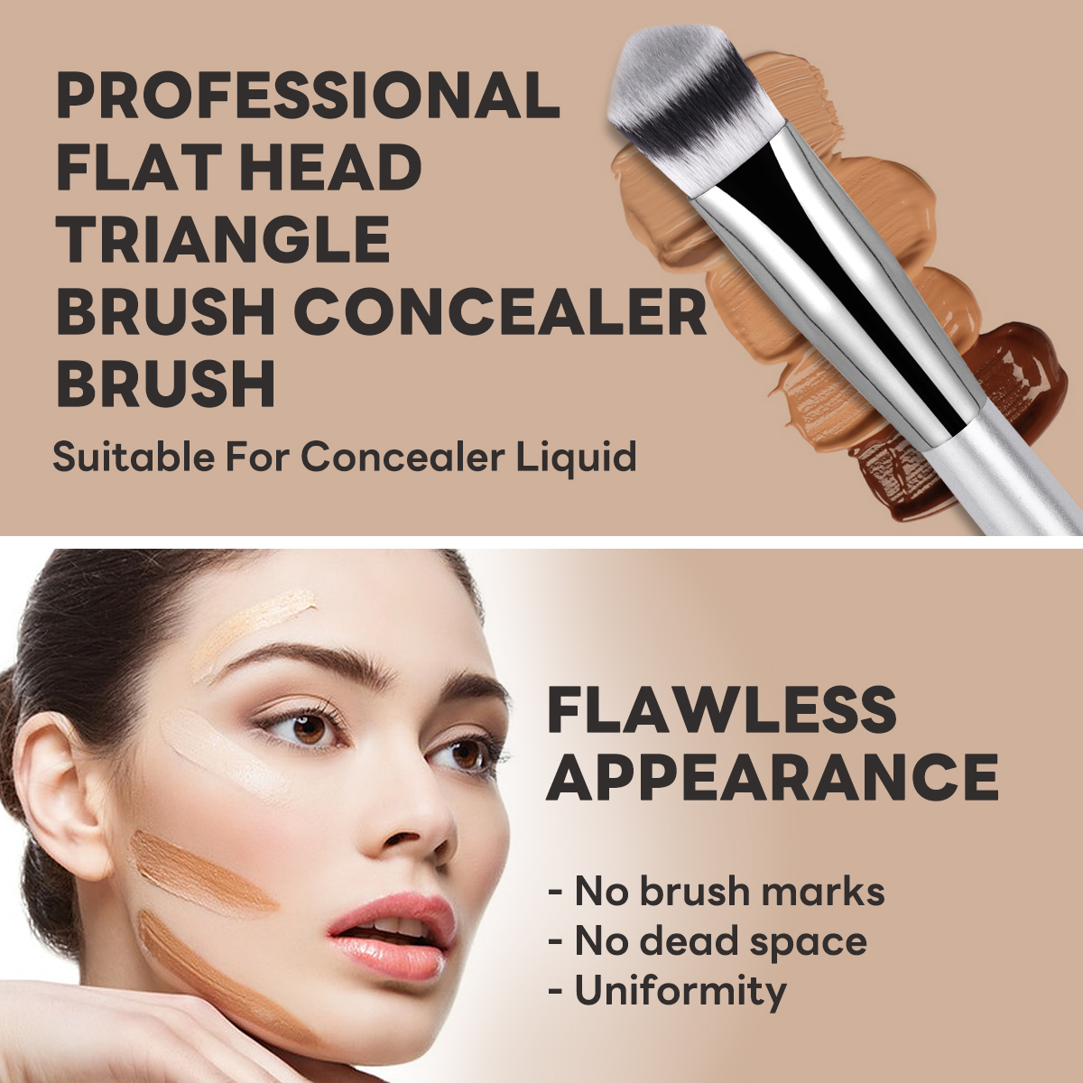 MAANGE Wholesale 5PCS Makeup Brush Set Foundation Loose Powder Blush Makeup Brushes Facial Makeup Brush Set - 图片 4