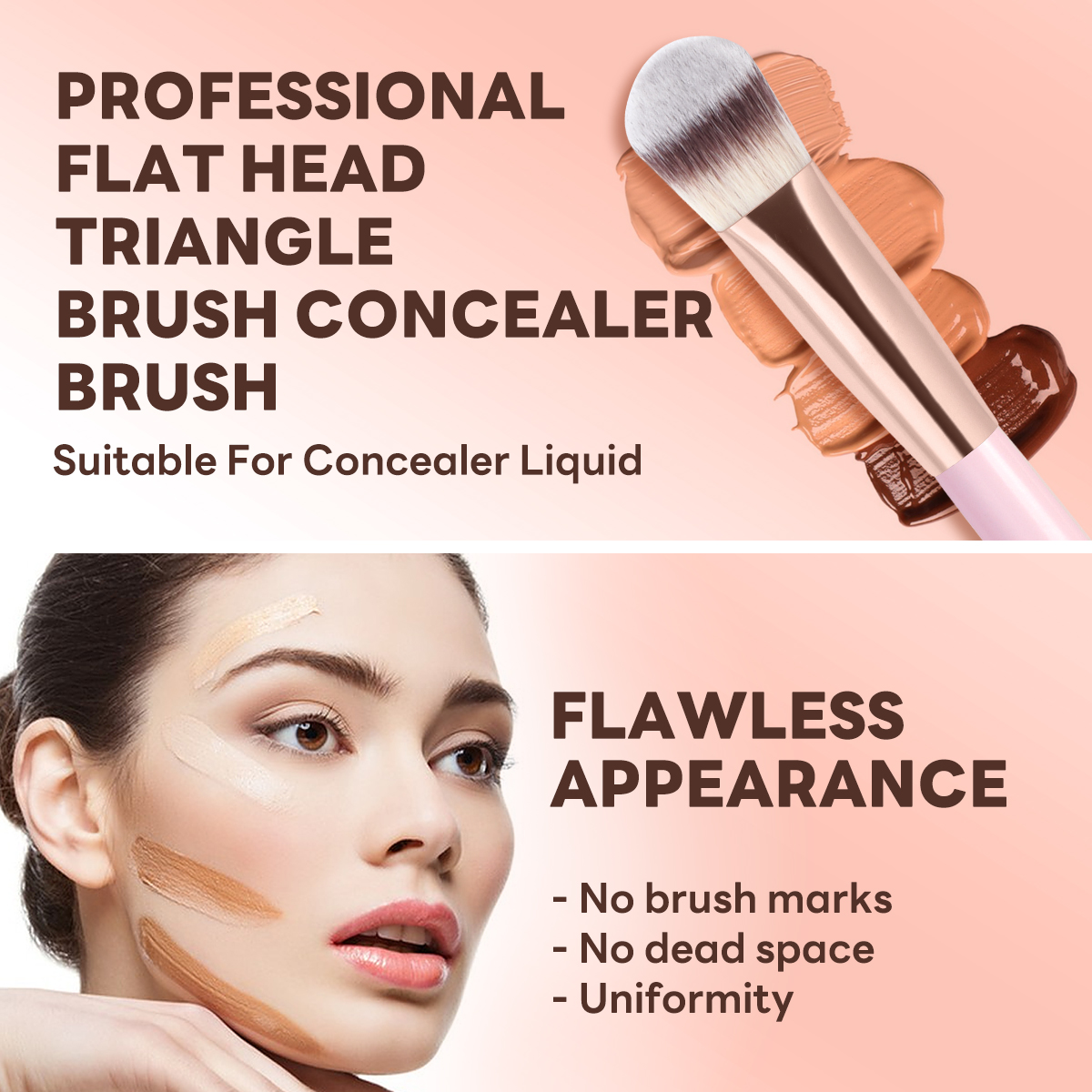 MAANGE Professional 5PCS Makeup Brush Set Foundation Loose Powder Blush Makeup Brushes Facial Makeup Brush Set - 图片 4