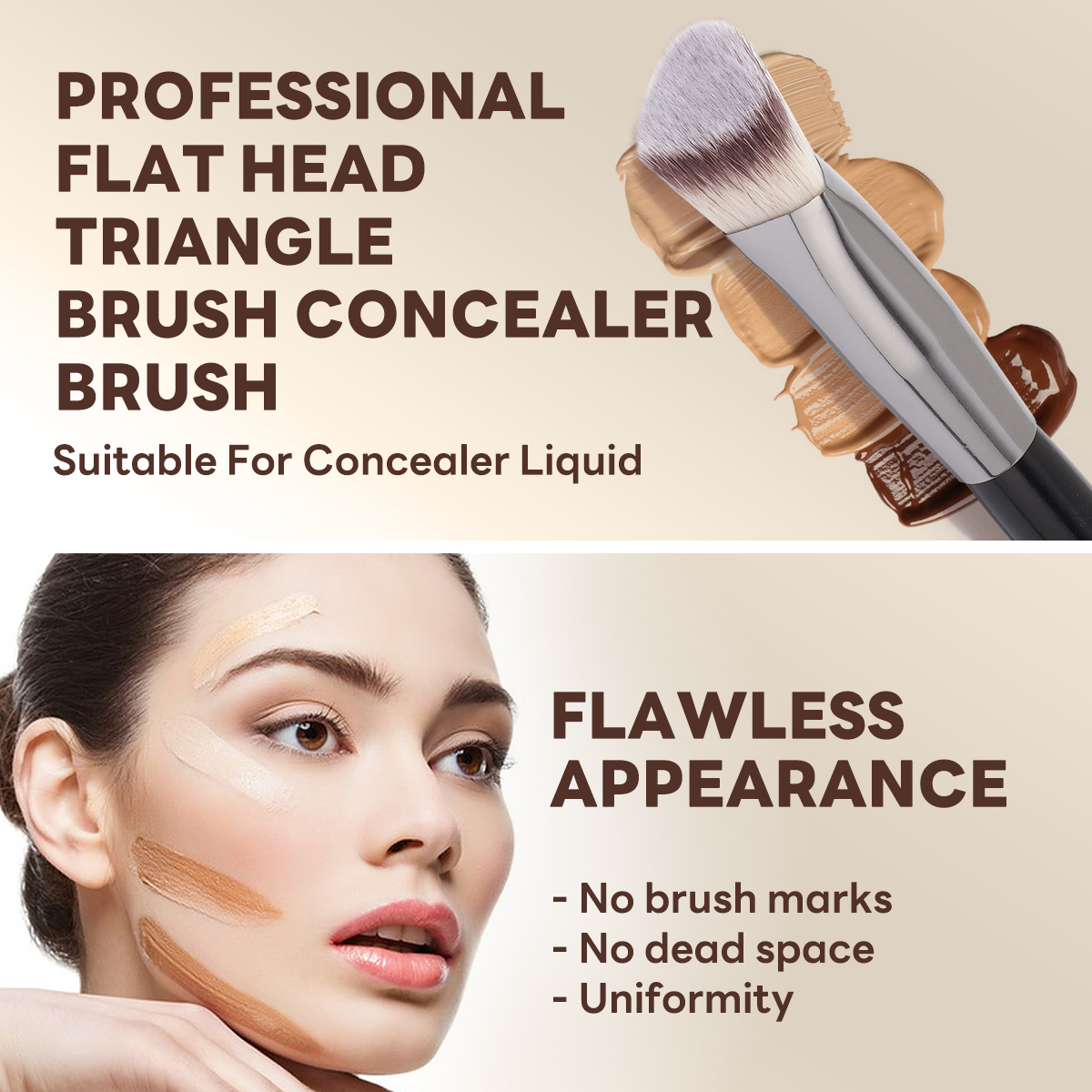MAANGE Professional 5PCS Makeup Brush Set Foundation Loose Powder Blush Makeup Brushes Facial Makeup Brush Kit - 图片 4