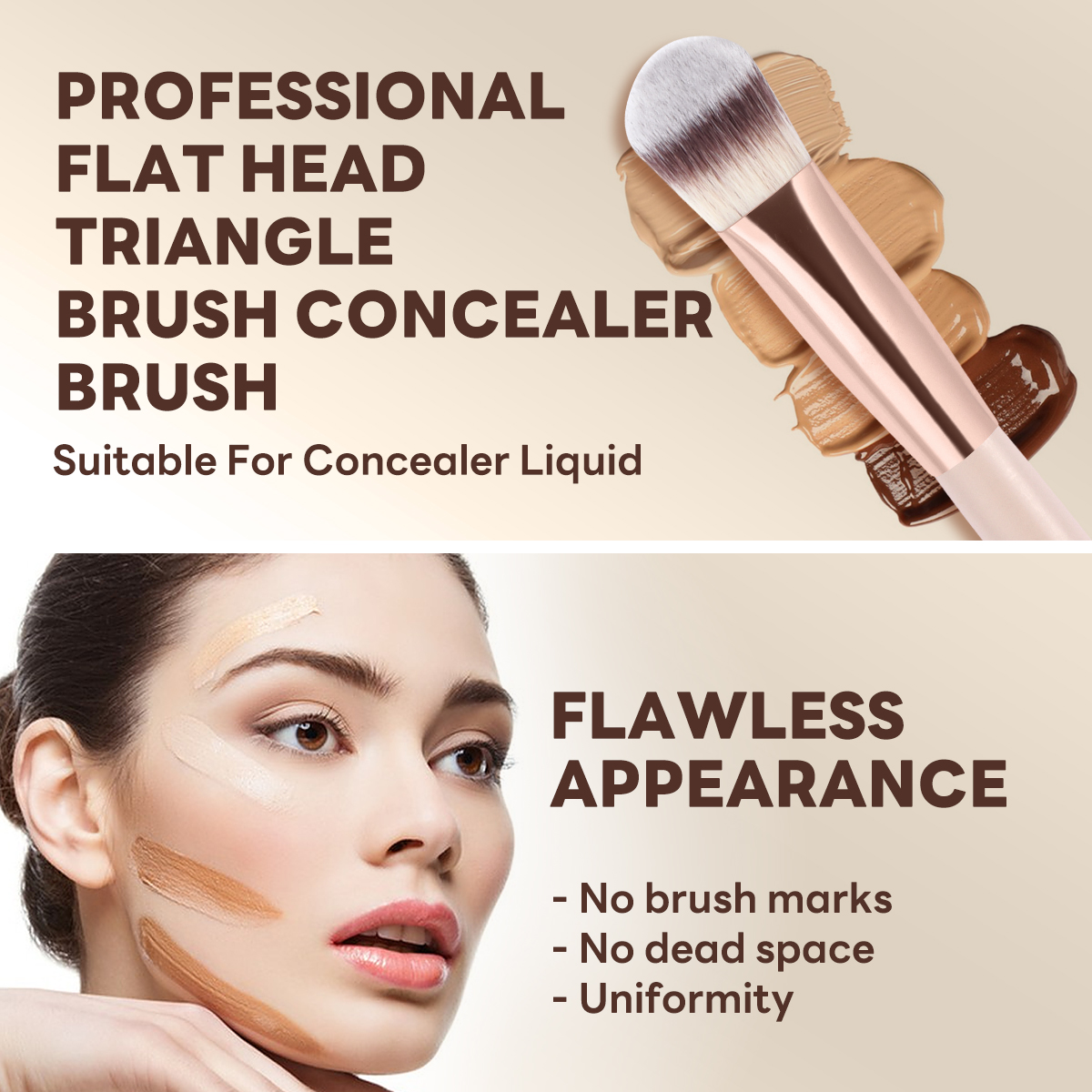 MAANGE Professional 5PCS Makeup Brush Set Foundation Loose Powder Blush Makeup Brushes Facial Makeup Brush Kit - 图片 4