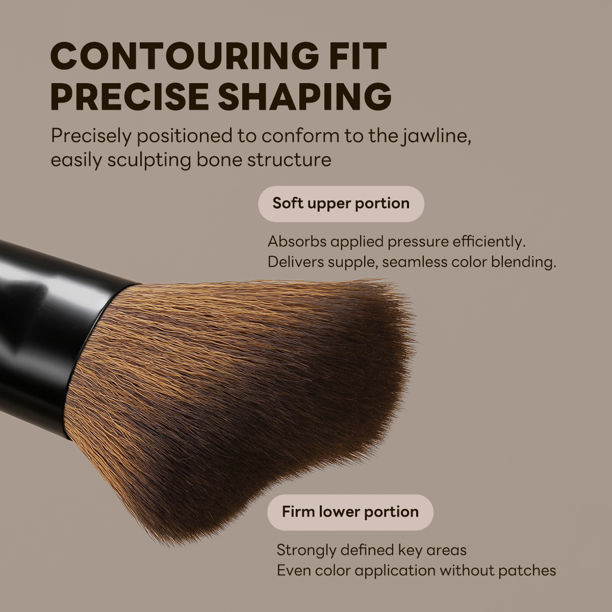 MAANGE  Custom OEM&ODM Single Makeup Brush Foundation Contour  Blush Loose Powder Brush Professional Makeup Brush - 图片 5