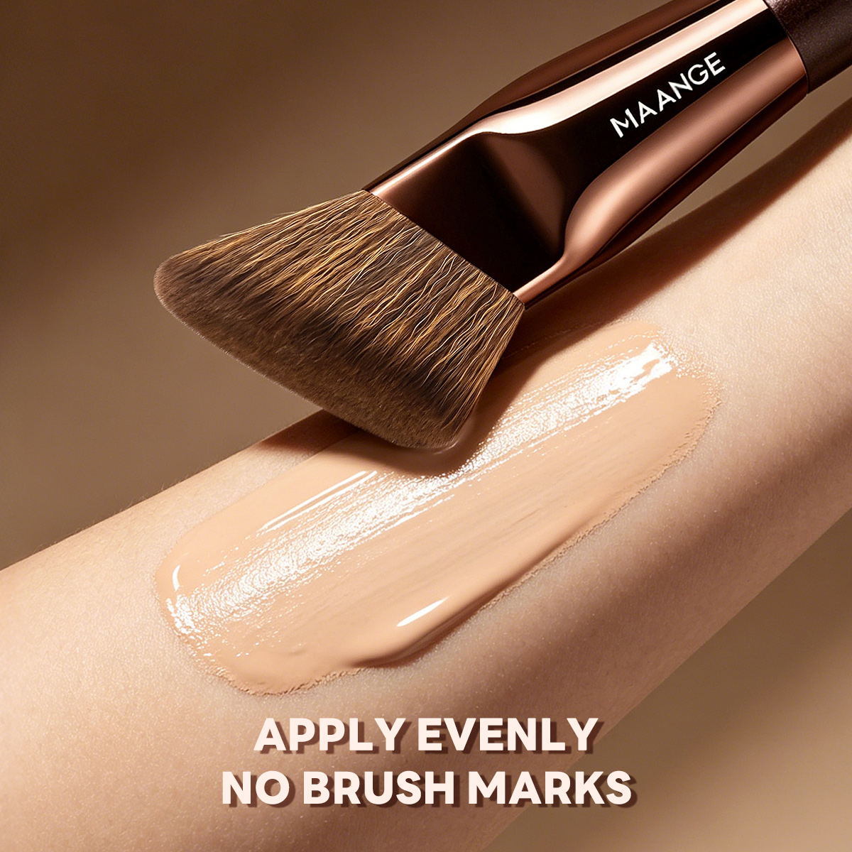 MAANGE Wholesale Private Label Single Makeup Brush  Foundation Loose Powder Blush Professional Foundation Makeup Brush - 图片 5