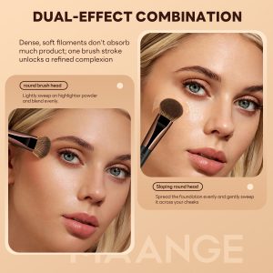 MAANGE Custom Logo OEM&ODM Makeup Brush Double Ended Single Makeup Loose Powder Foundation  Professional Makeup Brushes - 图片 5