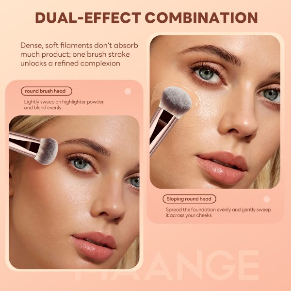 Custom Logo OEM&ODM Professional Makeup Brush Double Ended High Quality Single Makeup Loose Powder Foundation Makeup Brushes