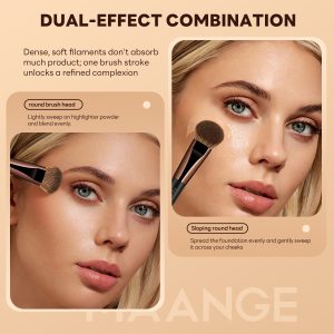 Custom Logo OEM&ODM Professional Makeup Brush Double Ended High Quality Single Makeup Loose Powder Foundation  Makeup Brushes - 图片 5