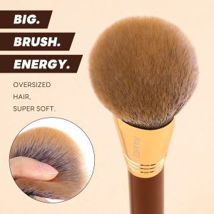 MAANGE  Wholesale Private Label Single Makeup Brush Loose Powder Liquid Flat Foundation Blush Brush Professional Makeup Brush - 图片 5