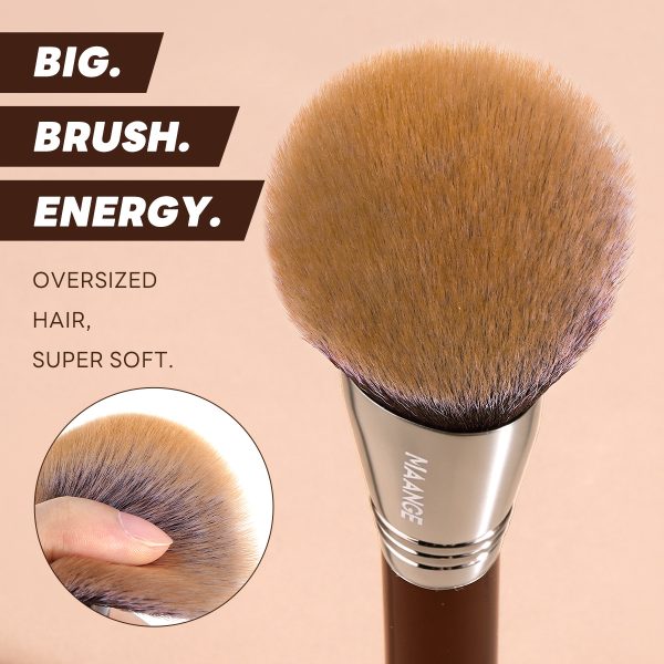MAANGE  Wholesale Custom Single Makeup Brush Loose Powder Liquid Flat Foundation Brush Professional Makeup Brush