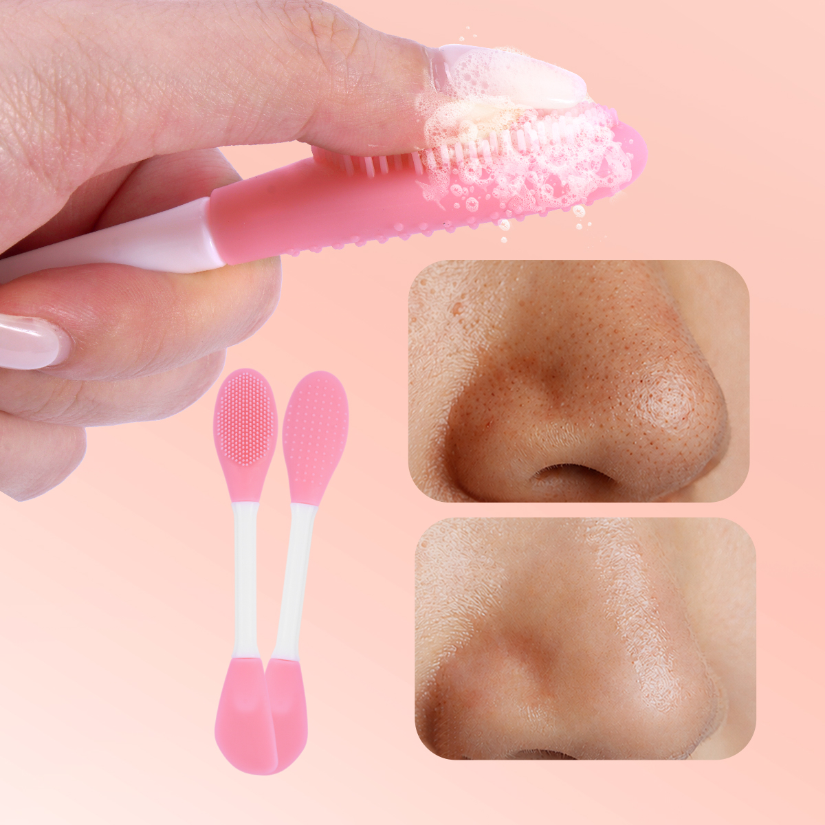 MAANGE Professional 5PCS Makeup Brush Set Foundation Loose Powder Blush Makeup Brushes Facial Makeup Brush Set - 图片 5