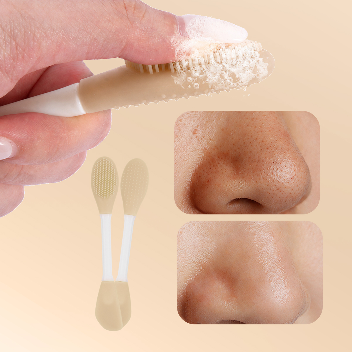 MAANGE Professional 5PCS Makeup Brush Set Foundation Loose Powder Blush Makeup Brushes Facial Makeup Brush Kit - 图片 5