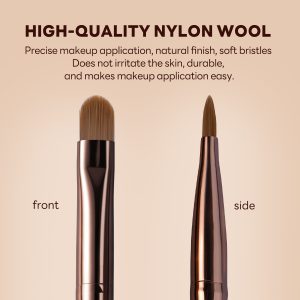 MAANGE Wholesale Custom OEM&ODM 2-in-1 Makeup Brush Concealer Brush Lip Brush Travel Portable  Professional Makeup Brush - 图片 8