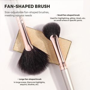 MAANGE Professionasl Custom OEM&ODM 3pcs Makeup Brush Contour Eyeshadow Highlighter Facial Professional Makeup Brush Set - 图片 5