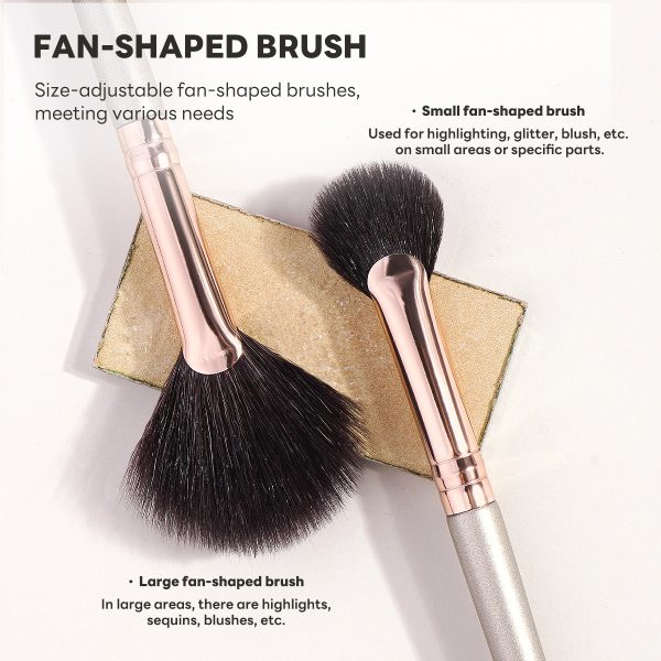 MAANGE Professionasl Custom OEM&ODM 3pcs Makeup Brush Contour Eyeshadow Highlighter Facial Professional Makeup Brush Set